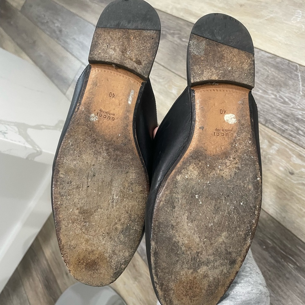 Gucci Black Leather Horsebit Loafers - Picture 4 of 5